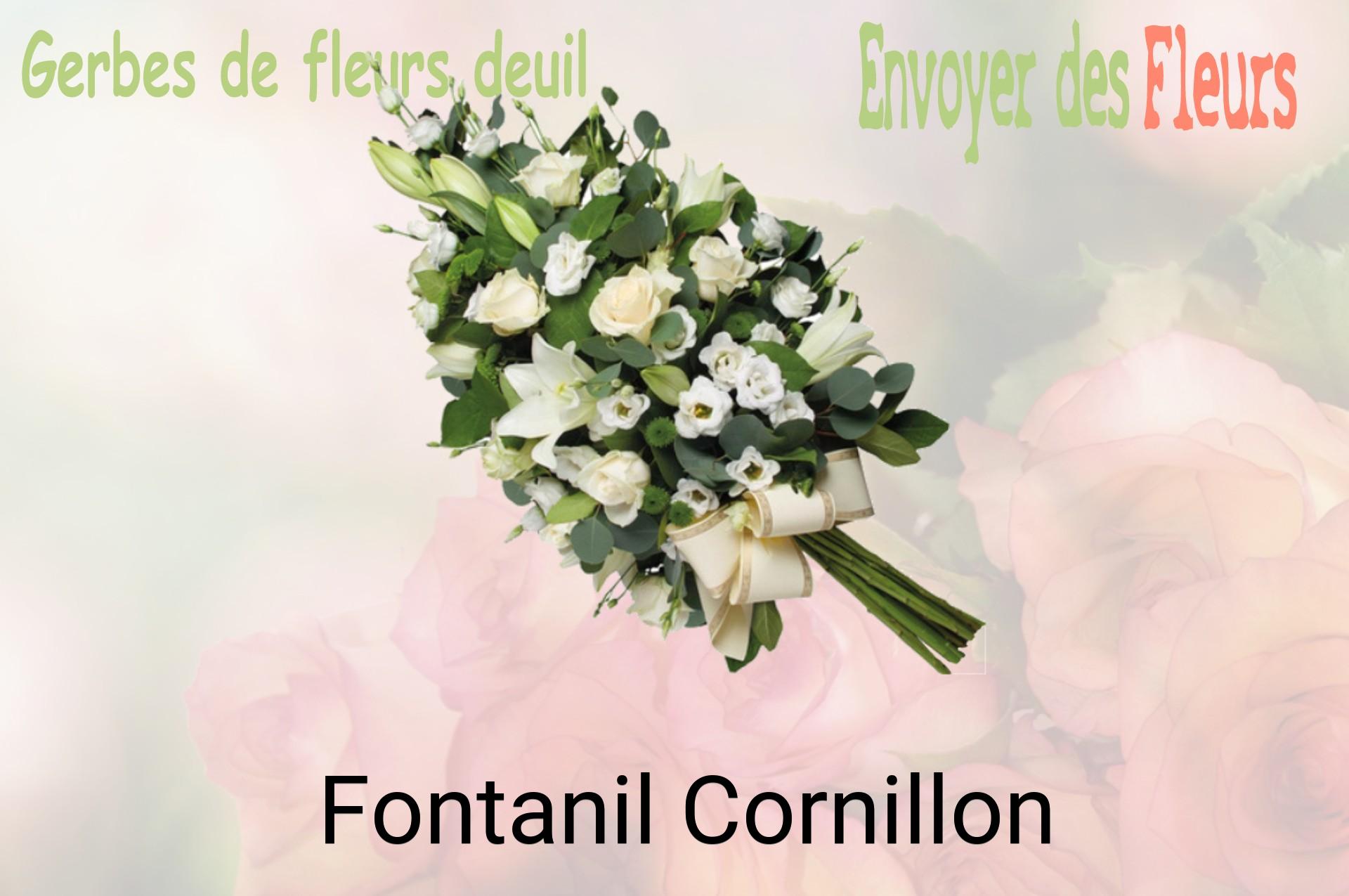 Gerbe de fleurs de deuil livrée à Fontanil-Cornillon